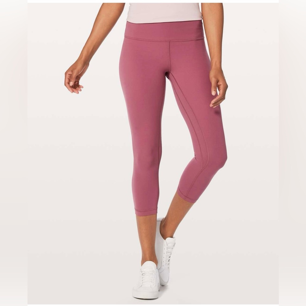 Lululemon Align Crop 
So Merlot- Buttery Soft ! NWOT- Sz 8 - Picture 3 of 6